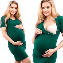 formommy-koszula-nocna-ciazowa-pizama-do-karmienia-basic-zielona-s