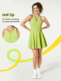 jasno-zielony-gladki-komplet-sportowy-sukienka-i-spodenki-shein-l