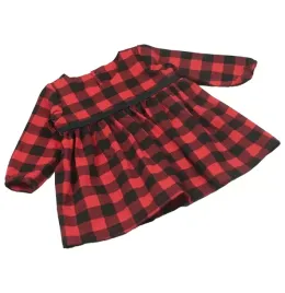 swiateczna-czerwona-sukienka-niemowleca-w-krate-bawelna-80