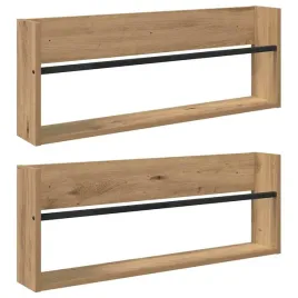 regal-na-gazety-z-polka-2-szt-dab-rzemieslniczy-80-x-12-x-30-cm