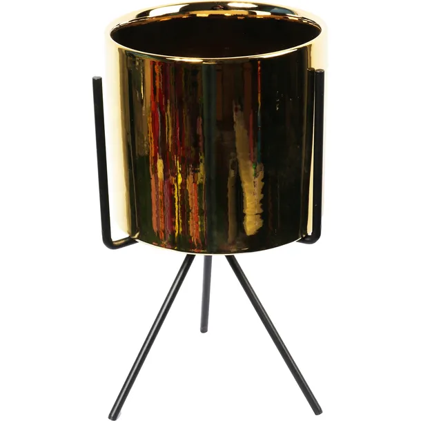 zlota-ceramiczna-oslonka-na-metalowym-trojnogu-30x16cm-ozdoba-swieta-material-wykonania-ceramika