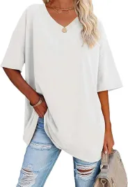 t-shirt-damski-oversize-bialy-krotki-rekaw-dekolt-serek-klasyczny-roz-m