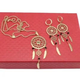 komplet-zloty-lapacz-snow-stal-chirurgiczna-316-l