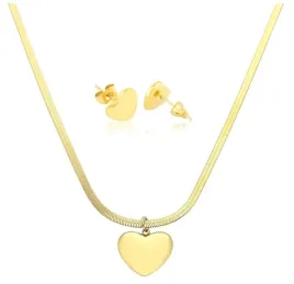 komplet-zloty-z-sercami-stal-chirurgiczna-316-l