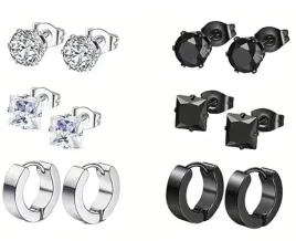 kolczyki-meskie-stal-chirurgiczna-6-par-czarne-srebrne-kolka-cyrkonie