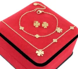 komplet-bizuterii-pozlacanej-3-czesciowy-koniczynki-stal-chirurgiczna-316l