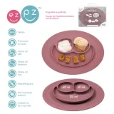 silikonowy-talerzyk-z-podkladka-maly-2w1-mini-mat-pastelowa-szarosc-ezpz-kolor-szary