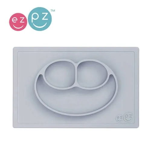 silikonowy-talerzyk-z-podkladka-2w1-happy-mat-pastelowa-szarosc-ezpz-kod-producenta-euhmp003