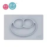 silikonowy-talerzyk-z-podkladka-2w1-happy-mat-pastelowa-szarosc-ezpz-kod-producenta-euhmp003
