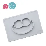 silikonowy-talerzyk-z-podkladka-2w1-happy-mat-pastelowa-szarosc-ezpz-material-wykonania-silikon-kod-producenta-euhmp003