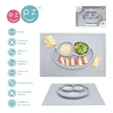 silikonowy-talerzyk-z-podkladka-2w1-happy-mat-pastelowa-szarosc-ezpz-material-wykonania-silikon-marka-ezpz