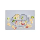 silikonowy-talerzyk-z-podkladka-2w1-happy-mat-pastelowa-szarosc-ezpz-material-wykonania-silikon-kolor-szary