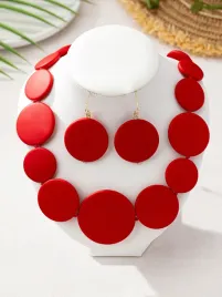 komplet-kolczyki-naszyjnik-korale-monety-czerwony-folkowy-elegancki-stylowy