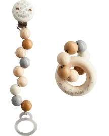 zestaw-dla-niemowlaka-grzechotka-smoczek-haba