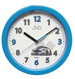 jvd-hp612-d5-25cm-niebieski-samochod-zegar-scienny
