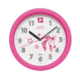 jvd-hp612-d7-25cm-rozowy-jednorozec-zegar-scienny