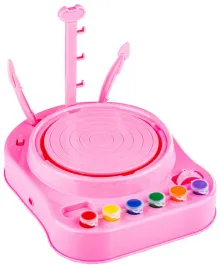 rozowe-kolo-garncarskie-dla-dzieci-maly-artysta-farbki-masa-kolo-akcesoria