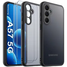 etui-do-samsung-a57-5g-case-wzmacniane-matowe-czarne-pancerne-2x-szklo