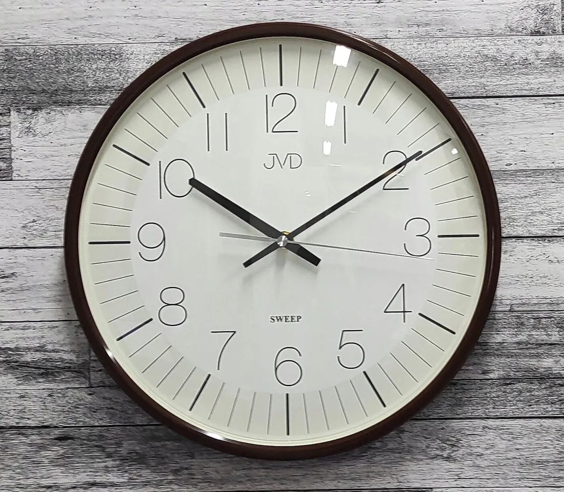 zegar-scienny-jvd-brazowy-33cm