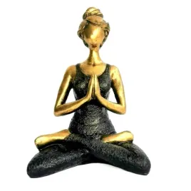 figurka-joginka-czarno-zlota-joga-24-cm