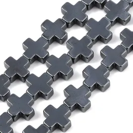 koraliki-hematytowe-hematyty-krzyz-krzyzyk-85x85x3mm-sznurek-ok-47szt