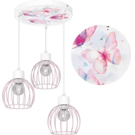 dziecieca-lampa-sufitowa-wiszaca-motylki-led-polska-lampa-e27-nadruk-kids