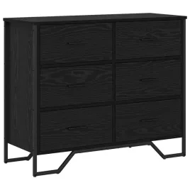 komoda-z-szufladami-2-szt-czarny-dab-91-x-355-x-745-cm