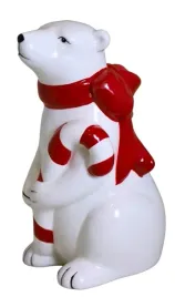 mis-polarny-ceramiczny-bialy-z-czerwonym-szalikiem-sredni-prezent