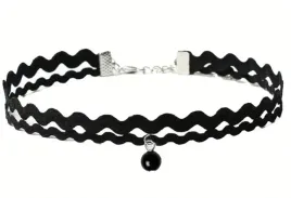 naszyjnik-choker-czarny-zloty-podwojny-koronka-obroza-koralik