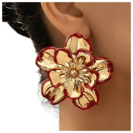 kolczyki-sztyfty-kolor-zlote-czerwone-kwiatki-kwiaty-kwiat-eleganckie-55mm