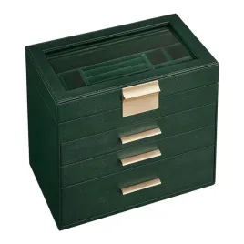 pudelko-na-bizuterie-4-poziomowe-zielone-songmics