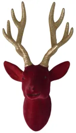glowa-renifera-burgundowa-welurowa-duza