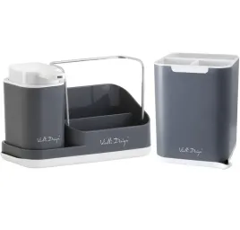 vialli-organizer-kuchenny-gabke-dozownik-plyn-ociekacz-sztucce-noze-szary