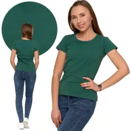 koszulka-damska-t-shirt-z-krotkim-rekawem-bawelniany-khaki-moraj-xl