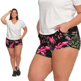 spodenki-damskie-wygodne-szorty-krotkie-spodenki-w-kwiaty-moraj-xxl