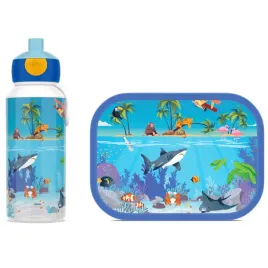 zestaw-dzieciecy-bidon-i-lunchbox-campus-tropical-ocean-mepal-750-ml