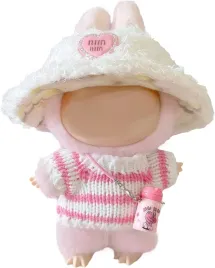 ubranka-stroje-na-labubu-lalki-spodnie-kapelusz-sweter-bez-lalki