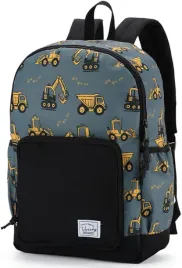 plecak-do-szkoly-na-wycieczki-dla-dzieci-wodoodporny-motyw-koparek-szary