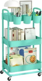 szafka-typu-wozek-3-poziomowy-dodatkowe-wiszace-kubki-do-biura-domu-zielony