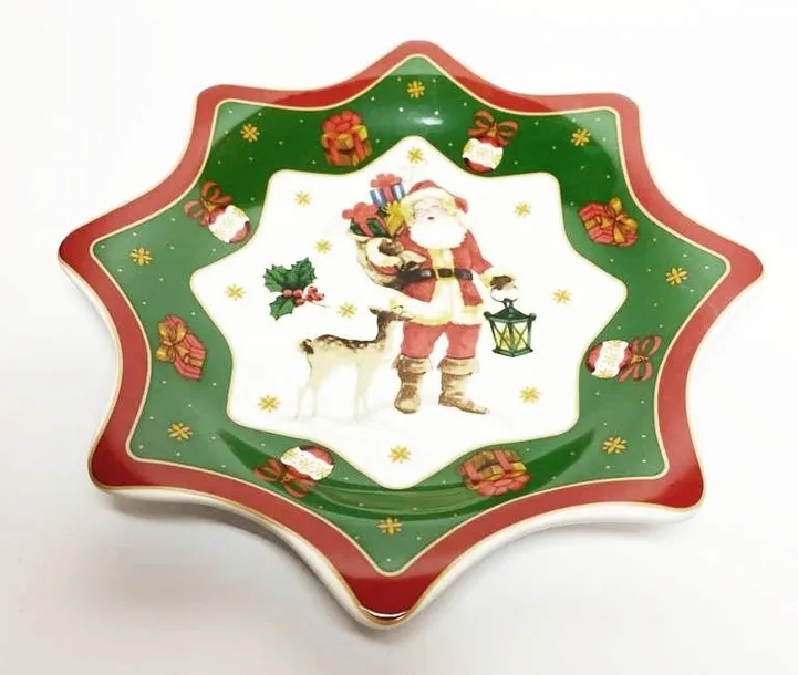 bogucice-cicha-noc-patera-gwiazda-20-cm-zielony-wzor-swiateczny-linia-cicha-noc