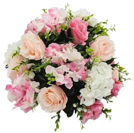 gotowa-kompozycja-stroik-z-rozy-roza-hortensja