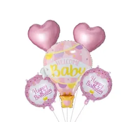 zestaw-balonow-welcome-baby-rozowy-5-el