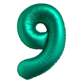 balon-foliowy-cyfra-9-zielona-matowa-100-cm