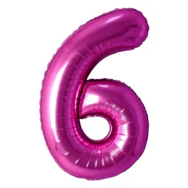 balon-foliowy-cyfra-6-fuksja-40