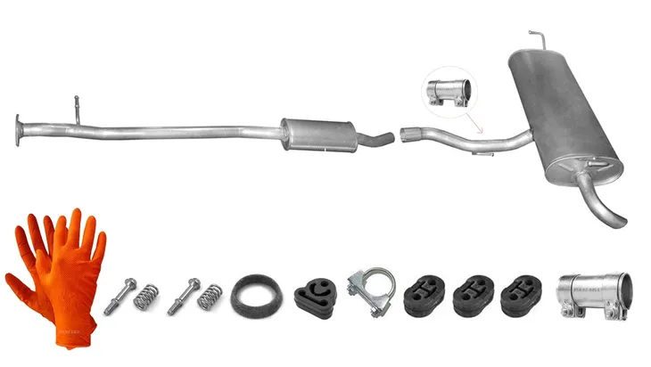 NISSAN QASHQAI 2.0i 16V 104kW 2WD+4WD (OD 2006r.) TŁUMIK ŚRODKOWY KOŃCOWY