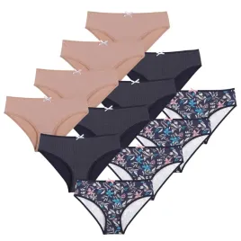 12x-majtki-damskie-figi-bikini-bawelniane-klasyczne-z-kokardka-moraj-xxl
