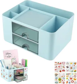 organizer-na-biurko-na-dlugopisy-karteczki-na-przybory-szkolny-niebieski