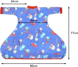 sliniak-sliniaczek-z-rekawami-i-oslona-na-krzeselko-silikonowy-niebieski