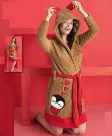 wyprzedaz-szlafrok-damski-z-kapturem-miekki-pluszowy-soft-karmelowy-m