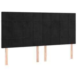 zaglowki-do-lozka-4-szt-czarny-100x5x78-88-cm-aksamitny